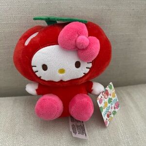 Hello Kitty Red and Pink Plush with Green Leaf